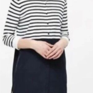 NWT COS White and Navy Striped T-shirt Dress